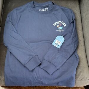 GOAT USA Navy MountainClub Youth large long sleeve tee